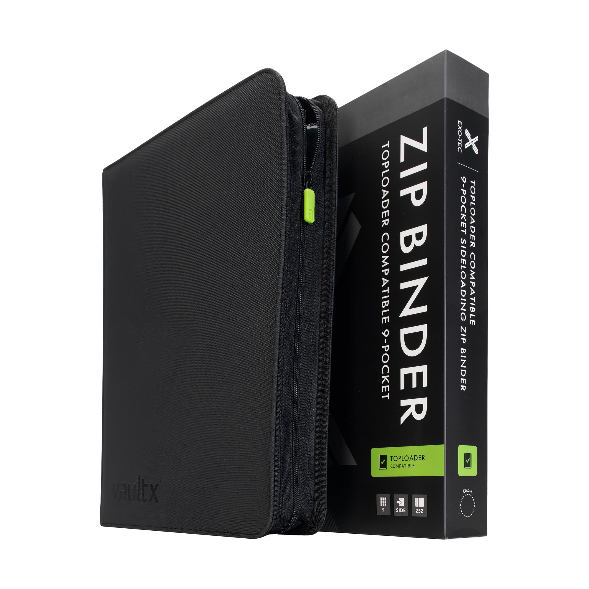 9-Pocket Exo-Tec® Toploader Compatible Zip Binder – Vault X US