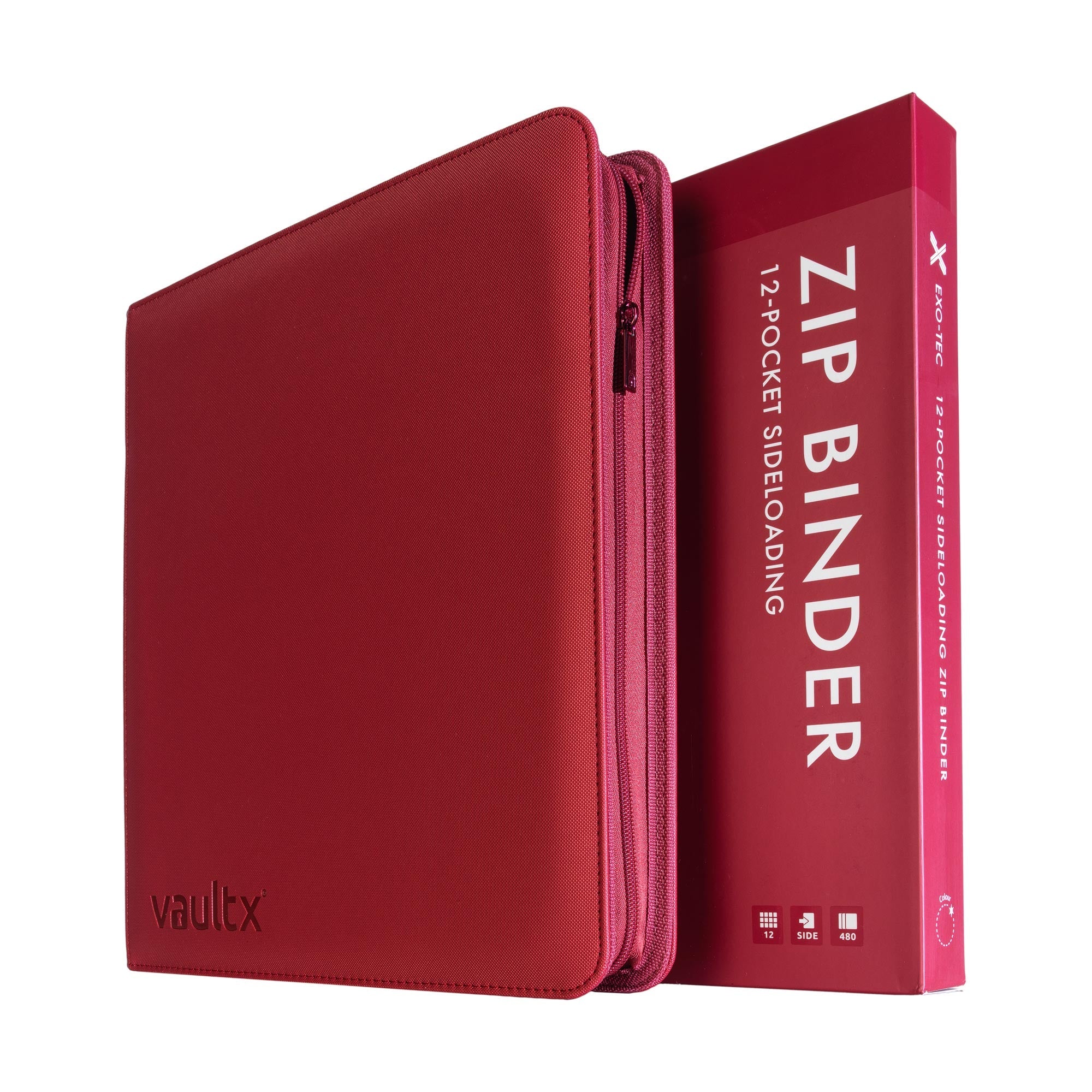 12-Pocket Exo-Tec® Zip Binder Metallic Red – Vault X US