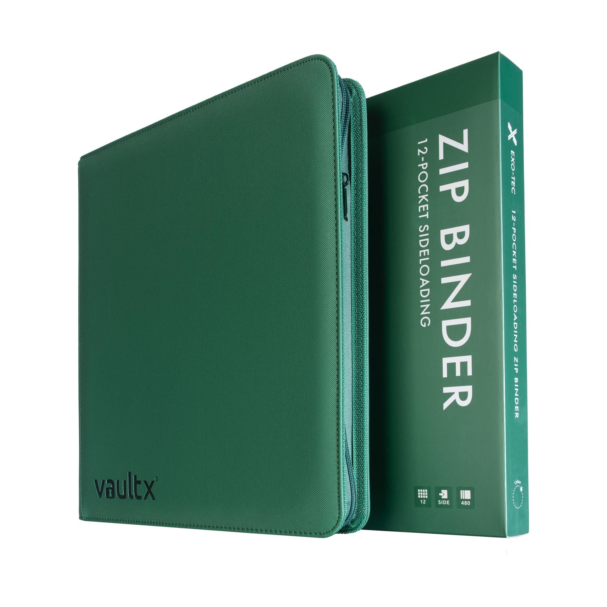 12-Pocket Exo-Tec Zip Binder Metallic Green – Vault X US