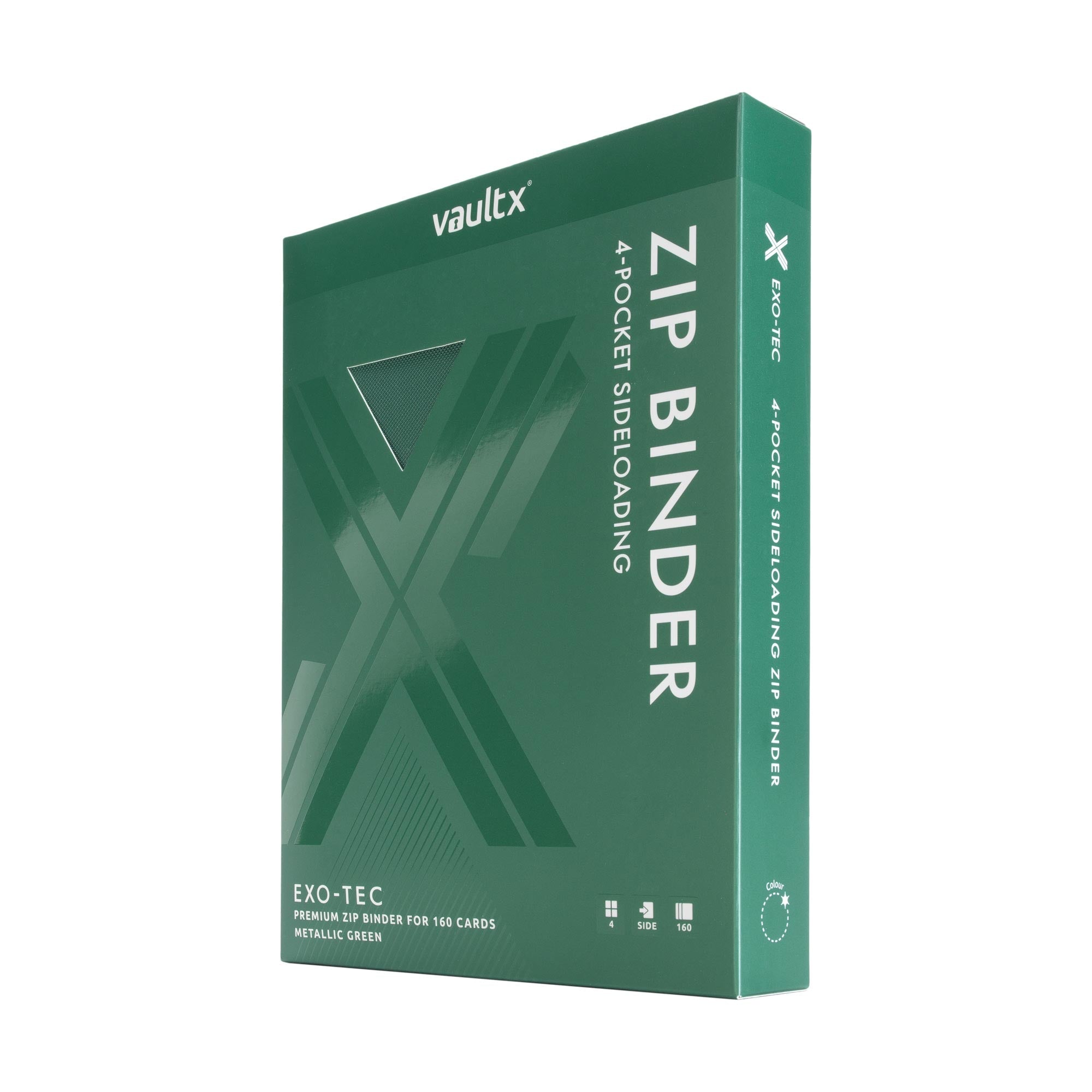 4-Pocket Exo-Tec® Zip Binder Metallic Green – Vault X US
