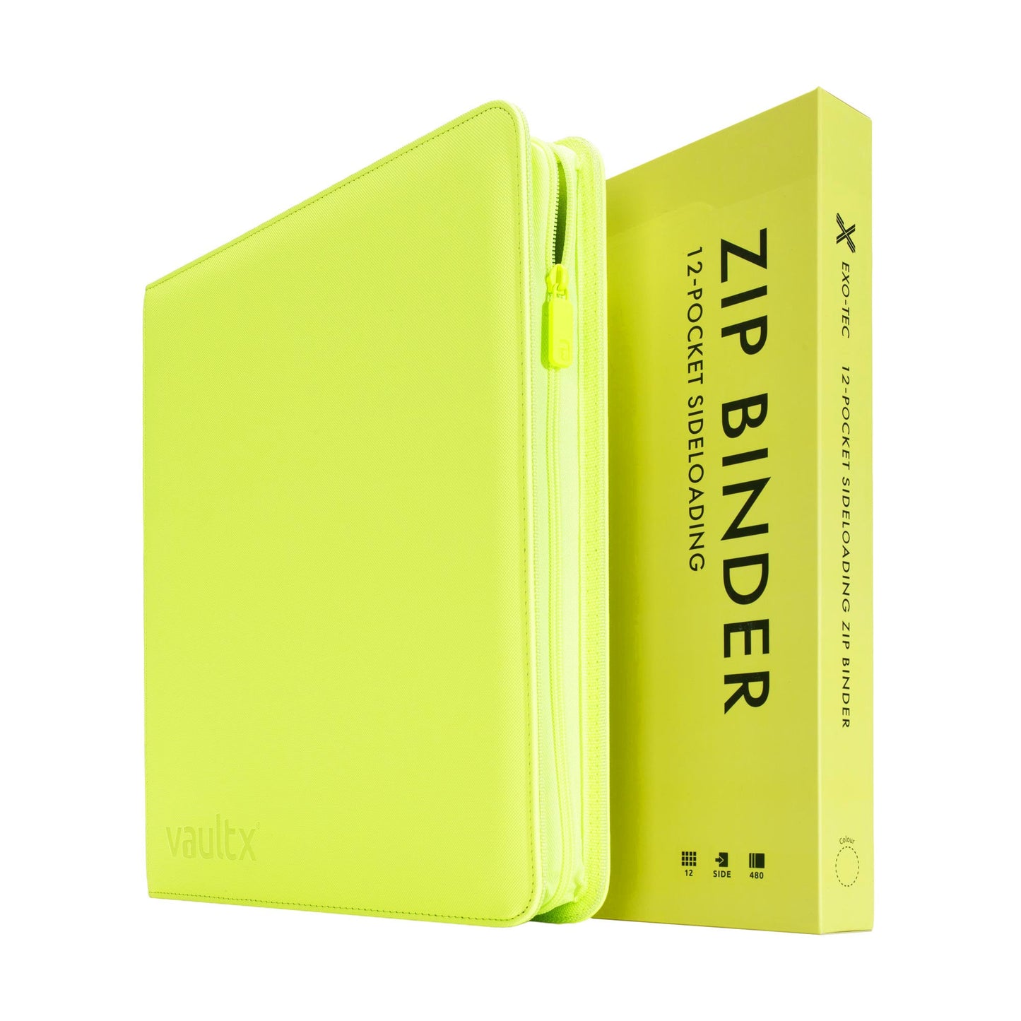 12-Pocket Exo-Tec® Zip Binder Neon Yellow