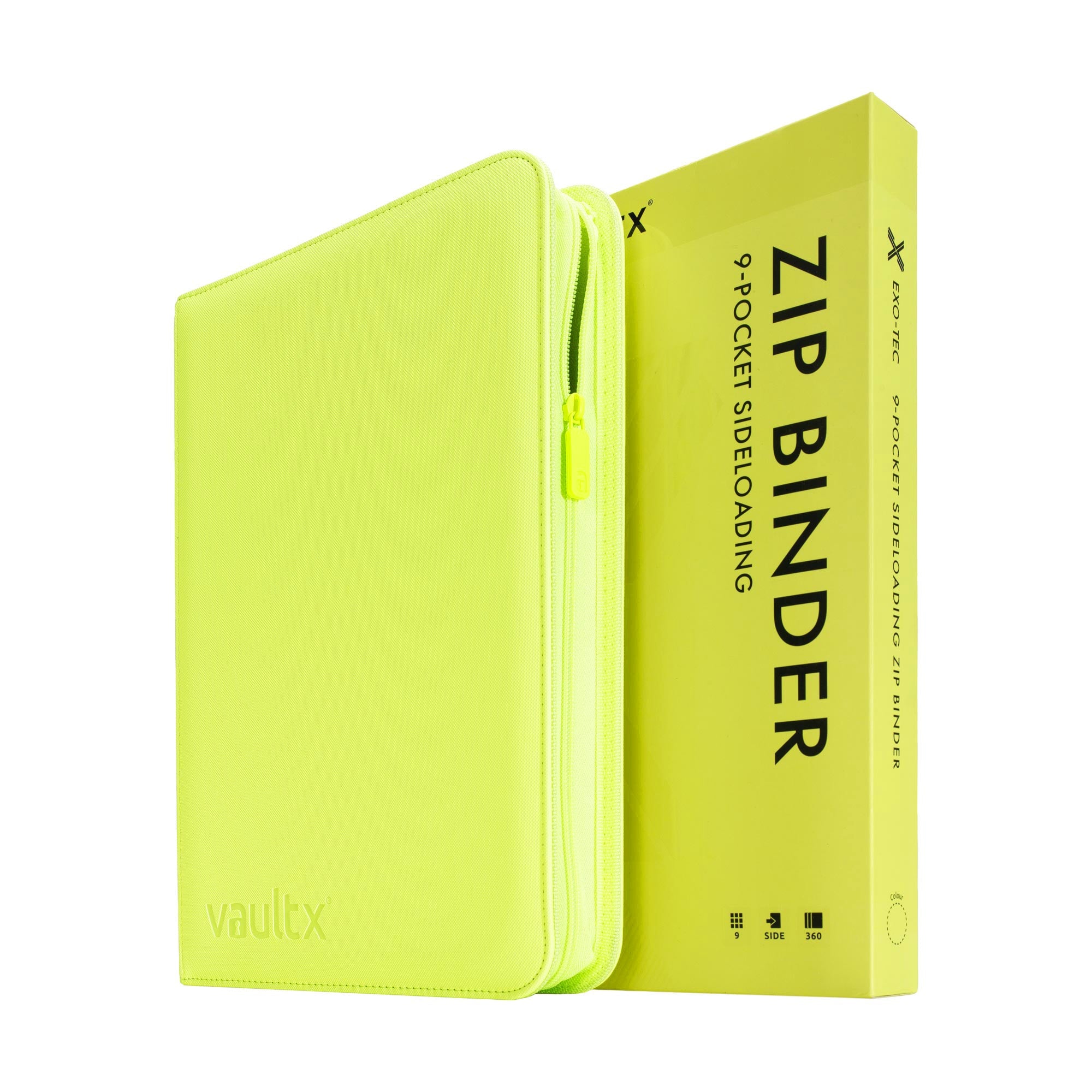9-Pocket Exo-Tec® Zip Binder Neon Yellow – Vault X US