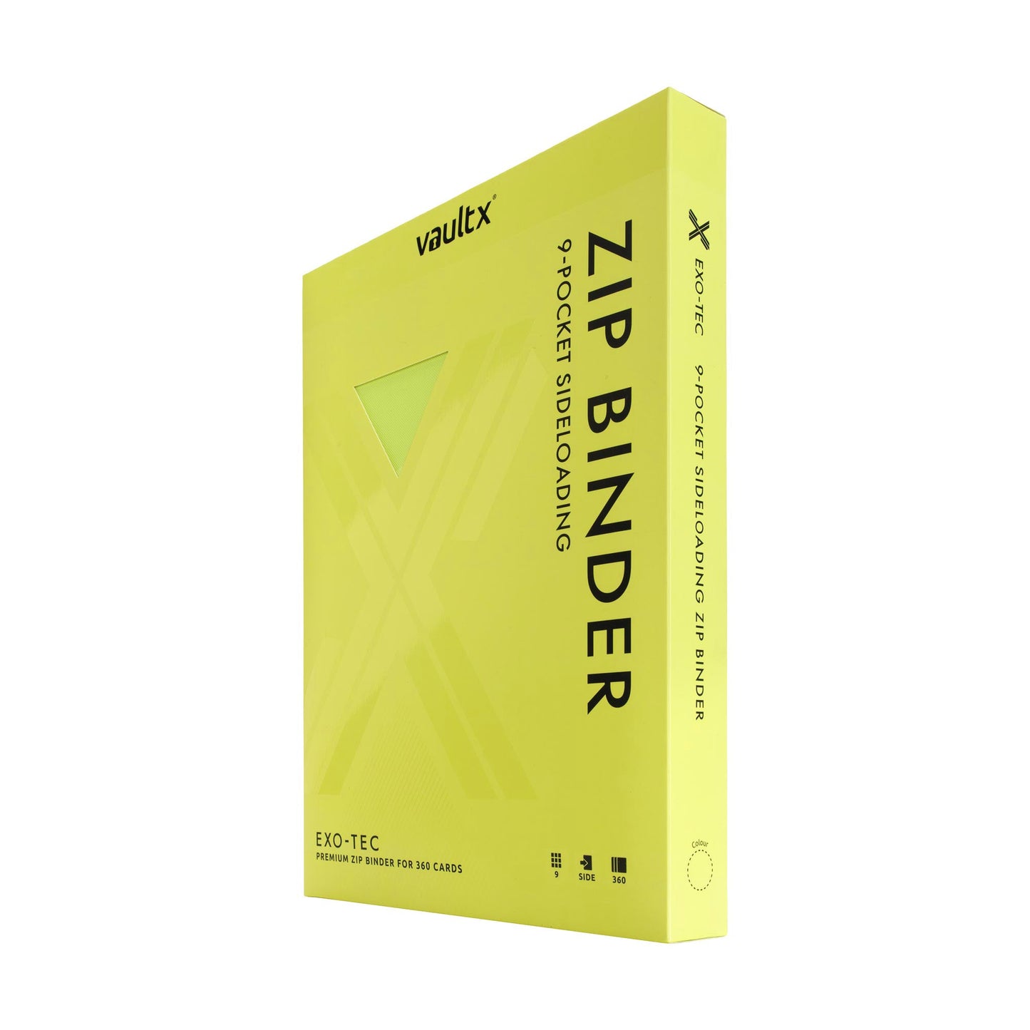 9-Pocket Exo-Tec® Zip Binder Neon Yellow