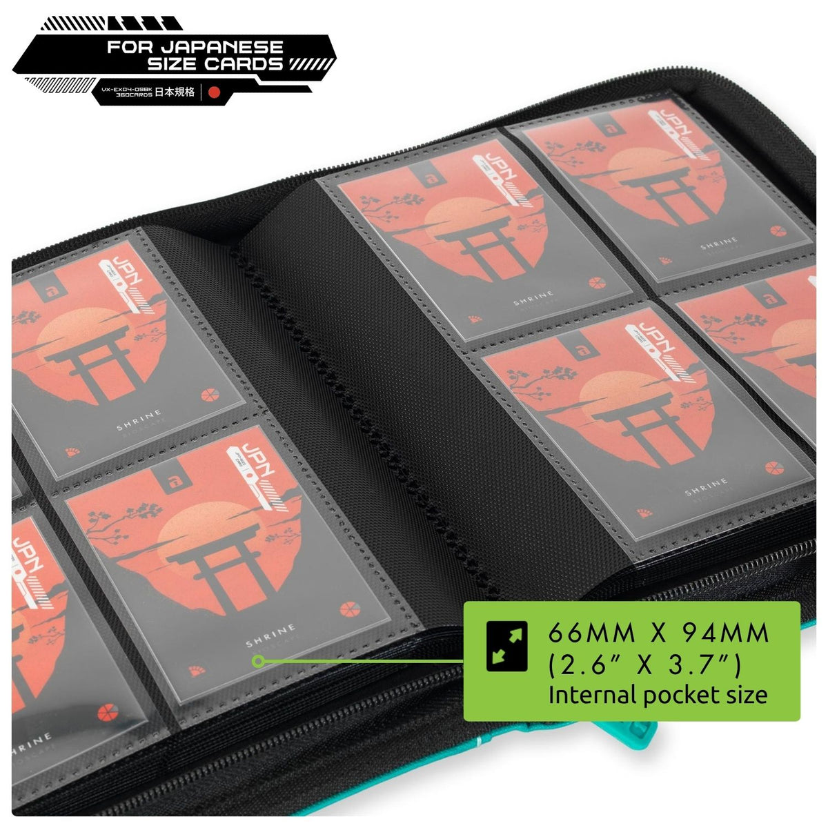 4-Pocket Exo-Tec® Japanese Size Zip Binder